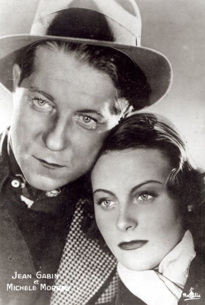 Jean Gabin y Michele Morgan en la película Quai des Brumes, 1938 de French Photographer